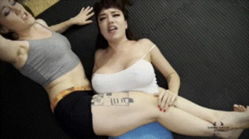 This Gym Is Taken - Little Puck And Sinn Sage Bitch Talking Female Wrestling CatFighting Female Fights Scissorholding WM.webp