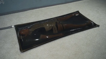 New transparent black vacuum bed with maid and vibro.webp