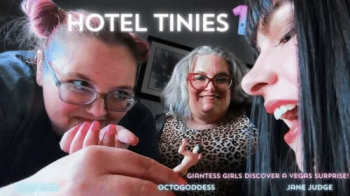 Hotel Tinies 1- Unaware Giantess OctoGoddess, Sara Star and Jane Judge find Tiny Men on Vegas Girls Trip ft BBW Squashin.webp