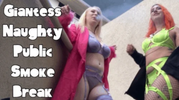Giantess Public Naughty Smoke Break.webp
