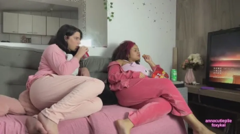 Lesbian Girls Farting and Burping While Watching Anime.webp