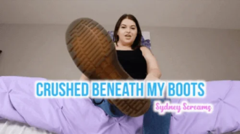 Crushed Beneath My Boots - An unaware giantess scene features boot domination, GTS, shrunken man, Doc Martens, jeans fet.webp