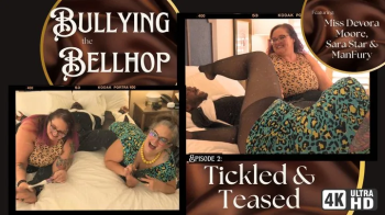 Bullying the Bellhop 2 Teased and Tickled- OctoGoddess, Sara Star and ManFury in Taboo Femdom Double Domination with Tic.webp