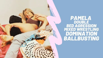 Pamela Strong double bed aggression mixed wrestlign domination ballbusting.webp