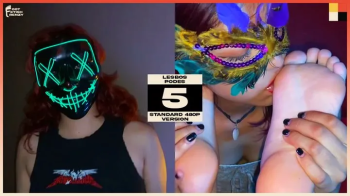 Spooky Lesbian Foot Worship, Masked 'Purge' 18YO Babe Gets Her Feet Licked and Sucked By 18YO Foot Lover - ASMR FOOT WOR.webp