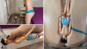 Giantess Trampling and Ass Smothering - Making Ken her slave.webp