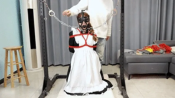 xy294-Cute maid is punished by her master to kneel and wear a huge mouth gag.webp