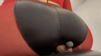 Giantess Elastic Girl plays with shrunken couple.webp