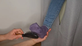 Trap door on purple socks !!.webp