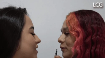 Adriana And Catalina Kissing Shrunken Male.webp