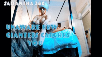 Unaware BBW Giantess Samantha 38g catches you spying on her &amp; crushes you WMV.webp