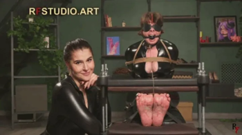 Volchenok - A Tickle Toy - Tickling in a Catsuit, Toe press, Ballgag and Nosehook (UHD 4K MP4).webp