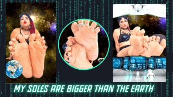 Giantess growth- my soles are bigger than the earth.webp
