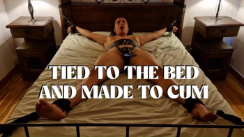 Tied to the bed and made to cum.webp
