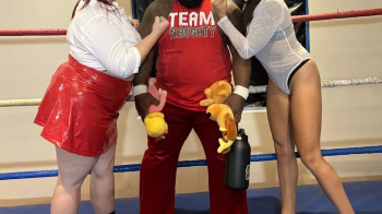 Holiday Strip Fight - Santa v 2 Sexy Ladies.webp