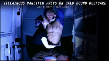 Villainous Vanlifer Preys On Bald Bound Beefcake.webp