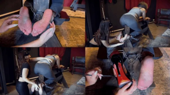 Business woman -Addi- tries tickling for the first time - Part 2.webp