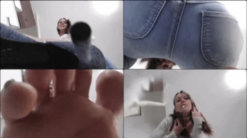 NINA MOROVIC - Poor tiny man - Giantess domination with shoes barefeet and ass, spitting.webp