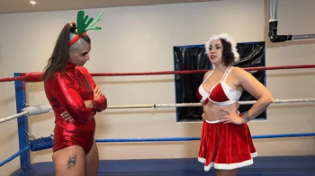 Sexy Mrs Claus v Super Hot Elf - Women's Wrestling.webp