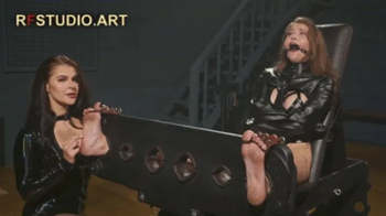 Patty in Bolero Straitjacket in Stocks - Relentless Barefoot Tickling by Lady Pandora (FULL HD MP4).webp