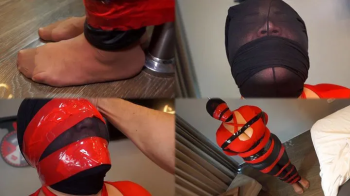 Helpless chubby damsel taped at pole! - MOV.webp