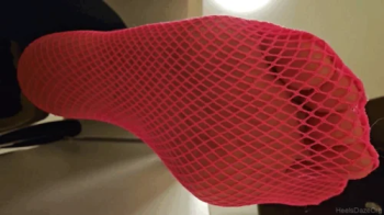 Unaware Giantess Working on Laptop in Fishnets.webp