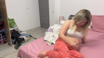 Super bloated belly blonde teen fartingg'.webp