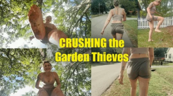 Crushing the Garden Thieves - Real life Giantess Blondi 4k.webp