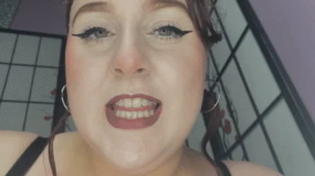 Giantess inhales tiny man up her nose.webp