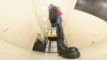 Ursula - massive black boots VR 360 8K.webp