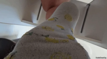 Unaware Giantess Working on Laptop in Socks Pt 8.webp