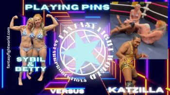 FFGMIX Playing Pins Betty and Sybil vs Katzilla mp4.webp