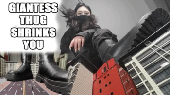 Asian Giantess in Cargo and Boots Shrinks you Down.webp
