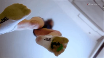 Evil Giantess Step Sis Crushes Step Bro under her Socks.webp