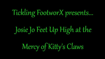 Josie Jo Feet Up High at the Mercy of Kitty's Claws.webp