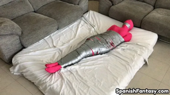 Zentai Girl mummified #3.webp