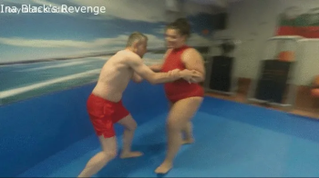 Ina in Red Makes It Very Uncomfortable for Paco.webp