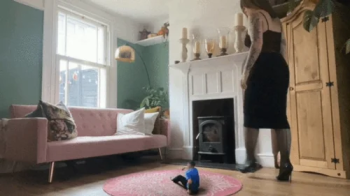 Giantess foot worship and shoe cleaning.webp
