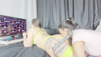 PLAYING VIDEO GAMES AND FARTING IGNORING THE SLAVE STUCK IN MY ASS - BY ISABELITA - CLIP 1.webp