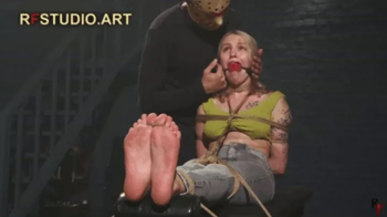Bramble - Intense Bastinado for a Bound Submissive Cutie + BallGag (FULL HD MP4).webp