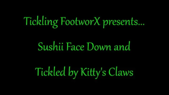 Sushii Face Down and Tickled by Kitty's Claws.webp