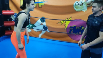 19 y o skilled fem wrestler in spandex leggings vs guy.webp
