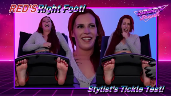 Hot Stylist 1st Time Tickle Test - Red's Right Foot!.webp