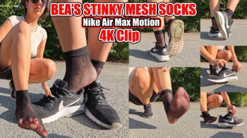 4k - WORN-OUT NIKE AIR MAX MOTION POV VR 8K 4K – BEA’S STINKY MESH SOCKS RED CHEESE FEET SWEATY FOOT-NOSE EXPLOSION.webp