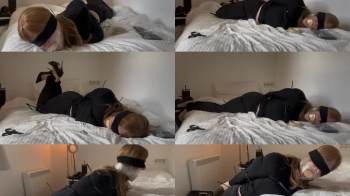 Esme Blindfolded, Stuff Gagged, Intense Ziptie Bed Bondage.webp
