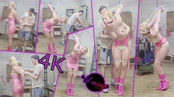 Lil Missy UK is Stripped and strictly strappadoed in pink 4K.webp