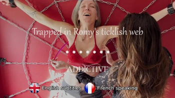 Trapped in Romy's ticklish web ( French with English subtitles ).webp