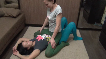 STOMACH SITTING IN COLOR TIGHTS AND FARTING F.webp