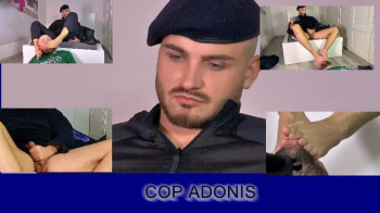 hot barefoot COP Adonis and Ben cum and foot worship.webp