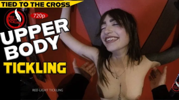 Ticklish Jane Tied to the Cross Oiled and Merciless Tickled - Armpits tickling and Belly Tickle Torment - 720p.webp